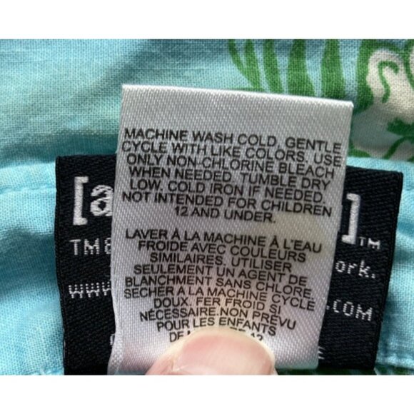 Rick and Morty Hawaiian Button Up Cotton Shirt Size 2x Blue Green Floral Unisex - Picture 6 of 8